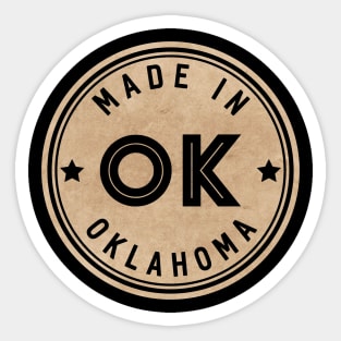 Made In Oklahoma OK State USA Sticker